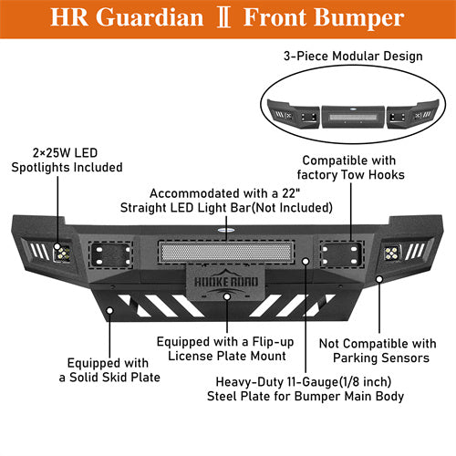 Load image into Gallery viewer, Hooke Road Replacement Dodge Ram Front Bumper for 2010-2018 Ram 2500 3500 b6405 12