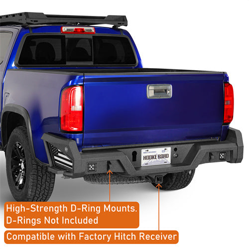 Load image into Gallery viewer, Hooke Road Replacement Rear Bumper with Bedside Slider Steps for 2015-2022 Chevy Colorado & GMC Canyon, Excluding ZR2 Models b9108s 12