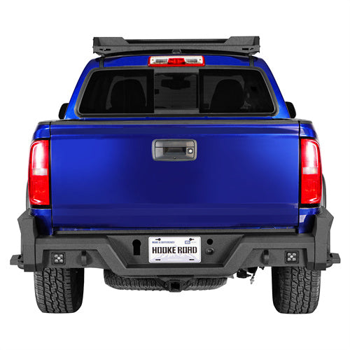 Hooke Road Replacement Rear Bumper with Bedside Slider Steps for 2015-2022 Chevy Colorado & GMC Canyon, Excluding ZR2 Models b9108s 2