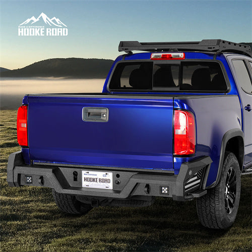 Load image into Gallery viewer, Hooke Road Replacement Rear Bumper with Bedside Slider Steps for 2015-2022 Chevy Colorado & GMC Canyon, Excluding ZR2 Models b9108s 5
