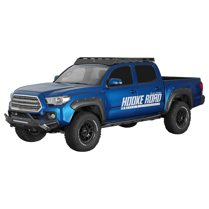 Load image into Gallery viewer, Rocker Sliders w/ Kick-Out for 2005-2023 Toyota Tacoma Double Cab Hooke Road b4237s 3