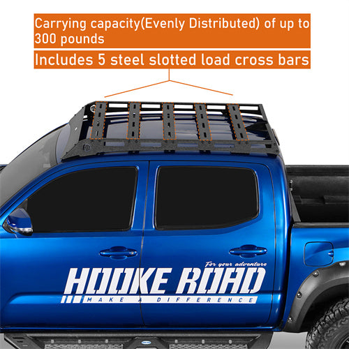 Load image into Gallery viewer, Hooke Road Roof Rack Top Carrier for 2005-2023 Toyota Tacoma Double Cab b4224s 11