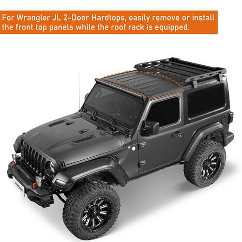 Load image into Gallery viewer, 2018-2024 Jeep Wrangler JL Roof Rack Luggage Rack 4x4 Jeep Parts - Hooke Road b3057s 10