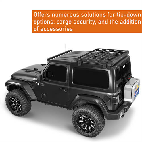 Load image into Gallery viewer, 2018-2024 Jeep Wrangler JL Roof Rack Luggage Rack 4x4 Jeep Parts - Hooke Road b3057s 12