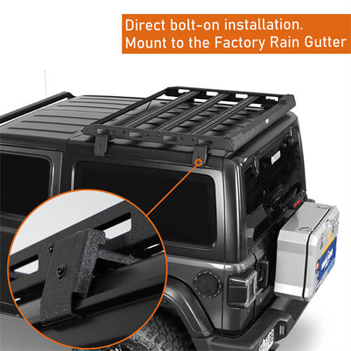 Load image into Gallery viewer, 2018-2024 Jeep Wrangler JL Roof Rack Luggage Rack 4x4 Jeep Parts - Hooke Road b3057s 14