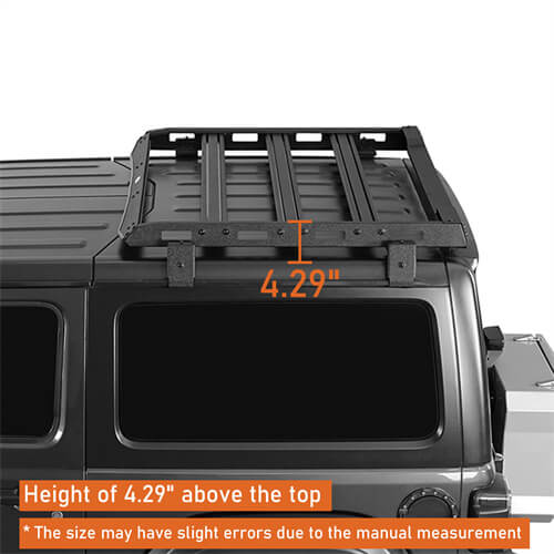Load image into Gallery viewer, 2018-2024 Jeep Wrangler JL Roof Rack Luggage Rack 4x4 Jeep Parts - Hooke Road b3057s 7