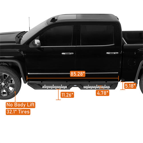 Load image into Gallery viewer, Hooke Road Running Boards for 2007-2018 Chevy Silverado/GMC Sierra Crew Cab b9465 5