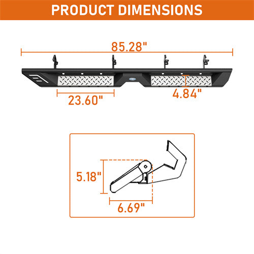 Load image into Gallery viewer, Hooke Road Running Boards for 2007-2018 Chevy Silverado/GMC Sierra Crew Cab b9465 6