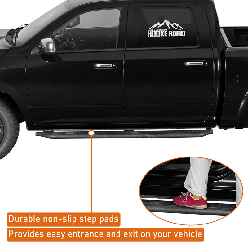 Load image into Gallery viewer, Hooke Road 2009-2026 Ram 1500 2500 3500 Running Boards w/ Kick-out b6214s 6