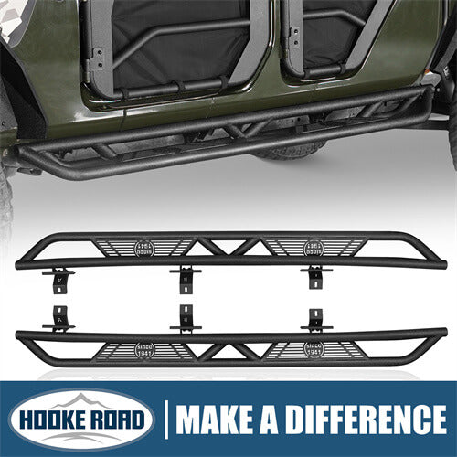 Hooke Road Running Boards Side Steps Nerf Bars(20-23 Jeep Gladiator JT)