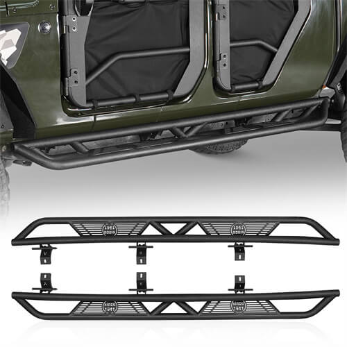 HookeRoad Jeep JT Running Boards Side Steps Nerf Bars for 2020-2023 Jeep Gladiator b7000s 2