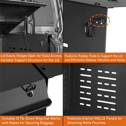 Load image into Gallery viewer, Hooke Road Security Deck Enclosure for 2018-2023 Jeep Wrangler JL 2-Door b3069s 10