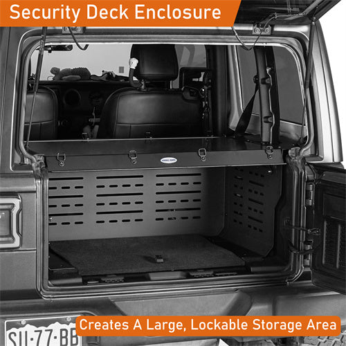 Load image into Gallery viewer, Hooke Road Security Deck Enclosure for 2018-2023 Jeep Wrangler JL 2-Door b3069s 11