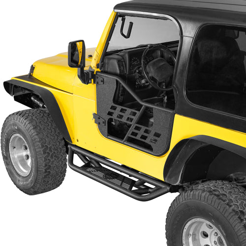 Load image into Gallery viewer, Hooke Road Tubular Side Step Bars for Jeep Wrangler TJ 1997-2006, Excluding Unlimited b1036 4