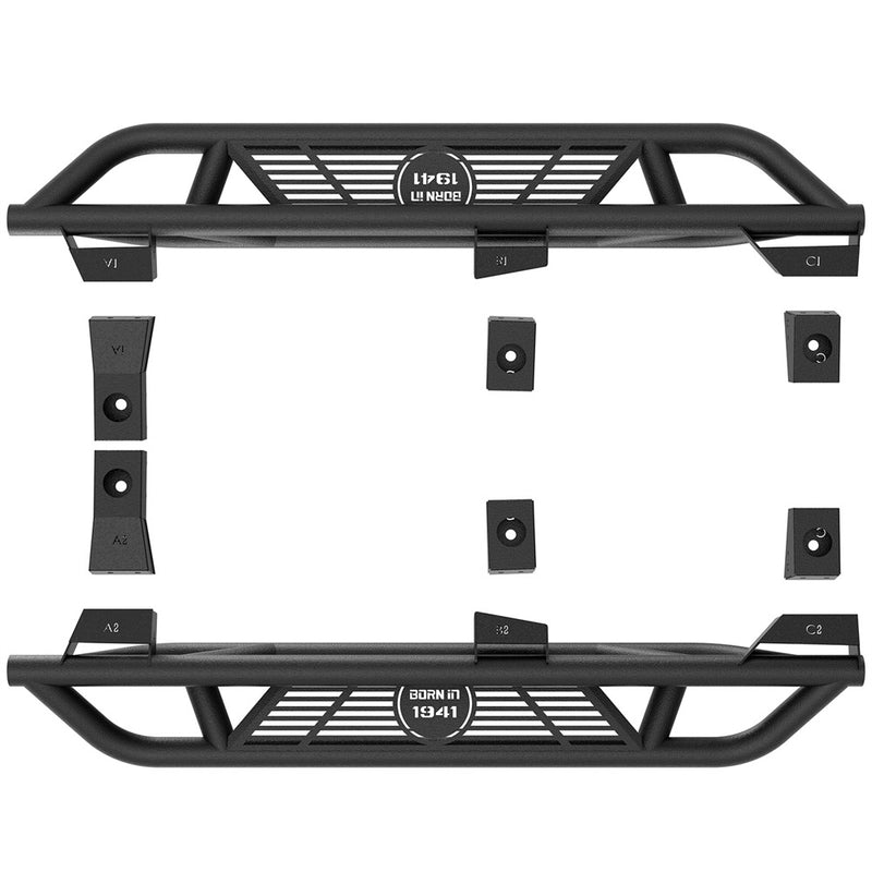 Load image into Gallery viewer, Hooke Road Tubular Side Step Bars for Jeep Wrangler TJ 1997-2006, Excluding Unlimited b1036 5