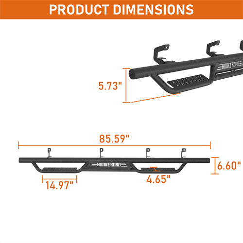 Load image into Gallery viewer, Hooke Road Side Steps for 2007-2019 Chevy Silverado & GMC Sierra Crew Cab b9464 5