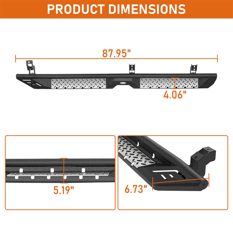 Load image into Gallery viewer, Hooke Road Side Steps Running Boards 2007-2021 Toyota Tundra CrewMax b5016 6