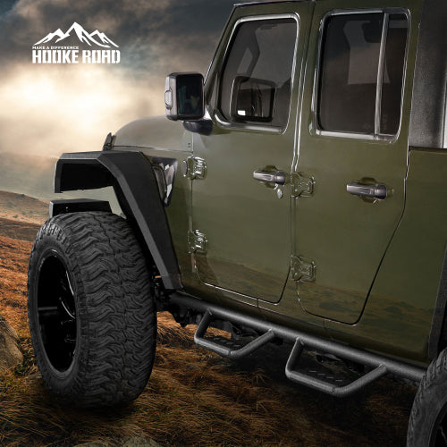 Load image into Gallery viewer, Hooke Road Running Boards Tubular Side Steps for 2020-2024 Jeep Gladiator b7001 6
