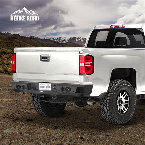 Load image into Gallery viewer, Hooke Road Silverado 1500 Rear Bumper for 2007-2018 Chevy Silverado 1500 b9036 4