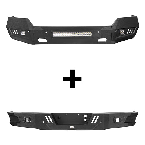 Load image into Gallery viewer, HookeRoad Chevrolet Silverado Front & Rear Bumper for Chevy Silverado 1500 HookeRoad HE.9023+9025 2