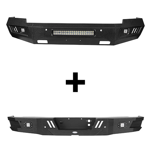 Load image into Gallery viewer, HookeRoad Chevrolet Silverado Front & Rear Bumper for Chevy Silverado 1500 HookeRoad HE.9022+9025 2