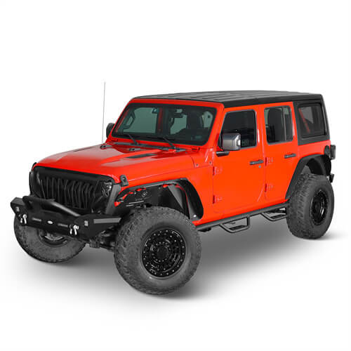 Load image into Gallery viewer, Hooke Road Front & Rear Slim Flat Fender Flares Kit For 2018-2023 Jeep Wrangler JL B3049 4