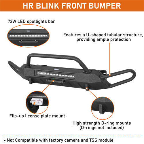 Load image into Gallery viewer, Hooke Road Steel Front Bumper w/ 72W LED Spotlight Bar 2016-2023 Toyota Tacoma b4235 8