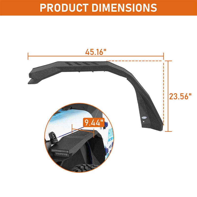 Load image into Gallery viewer, Steel Front Fender Flares for Jeep Wrangler JL & Gladiator JT 5