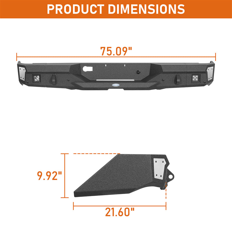 Load image into Gallery viewer, Hooke Road Steel Rear Bumper for 2014-2021 Toyota Tundra b5024 5