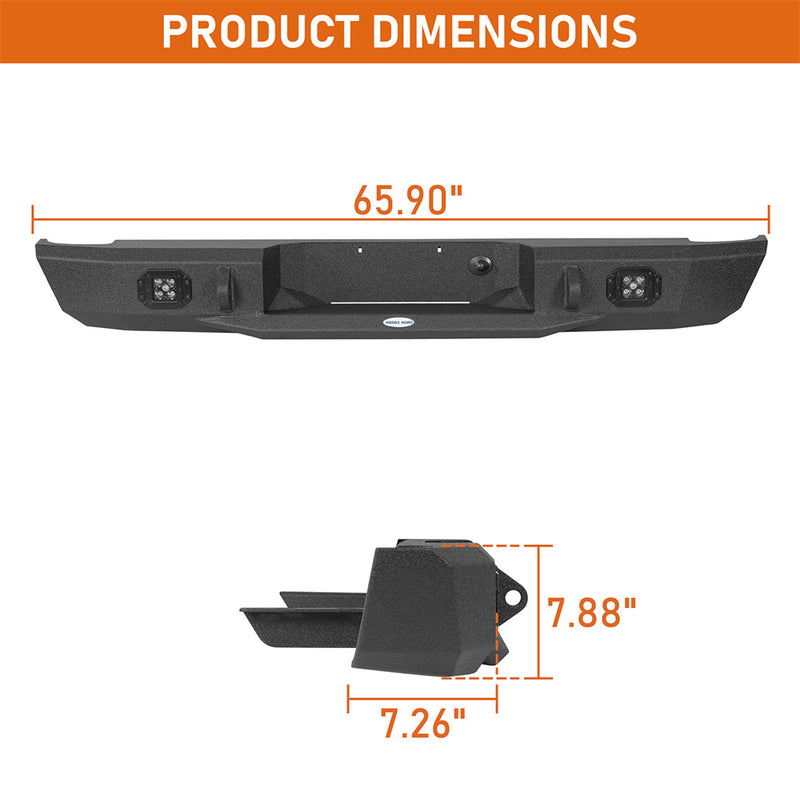 Load image into Gallery viewer, Steel Rear Bumper for 1993-2011 Ford Ranger Fleetside Hooke Road b8821 5