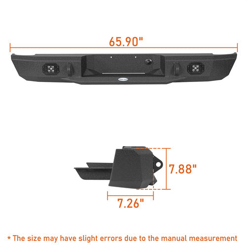 Load image into Gallery viewer, Steel Rear Bumper for 1993-2011 Ford Ranger Fleetside Hooke Road b8821 7