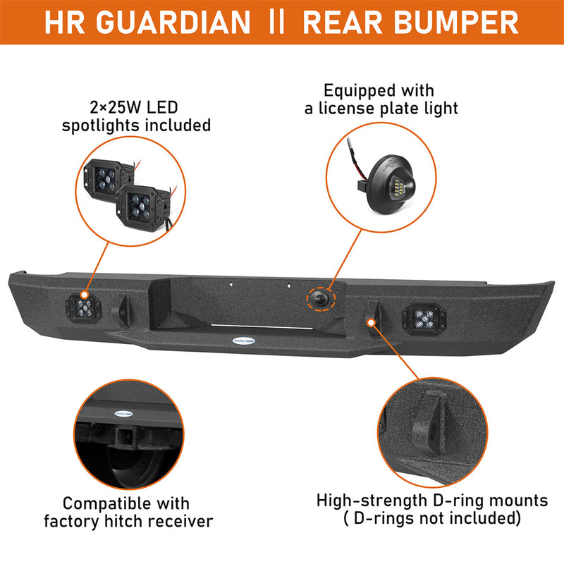 Load image into Gallery viewer, Steel Rear Bumper for 1993-2011 Ford Ranger Fleetside Hooke Road b8821 8
