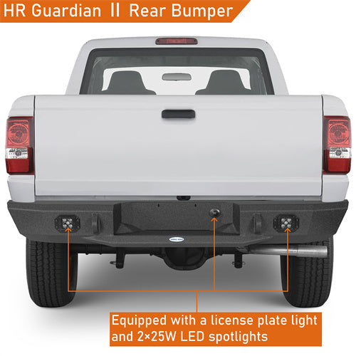 Load image into Gallery viewer, Steel Rear Bumper for 1993-2011 Ford Ranger Fleetside Hooke Road b8821 9