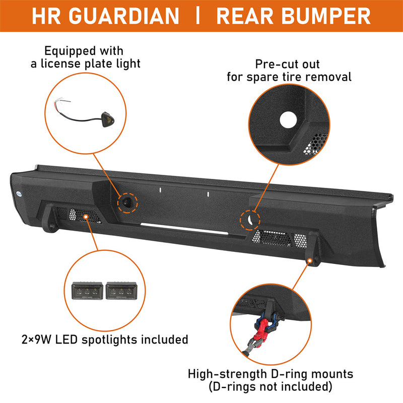 Load image into Gallery viewer, Hooke Road Steel Rear Bumper for 1995-2005 Chevy S10 Blazer b7256 8