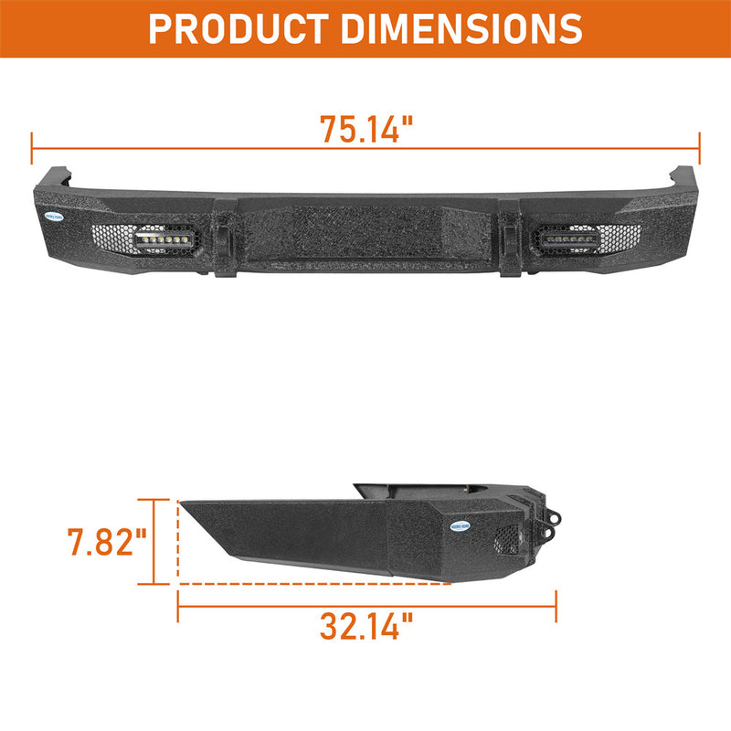 Load image into Gallery viewer, Steel Rear Bumper for 2004-2006 Dodge Durango Hooke Road b6855s 5