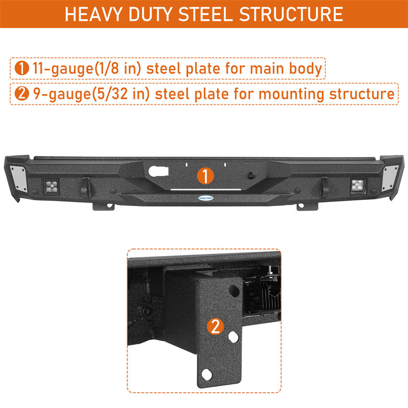 Load image into Gallery viewer, Hooke Road Steel Rear Bumper for 2018-2020 Ford F-150 b8263 10