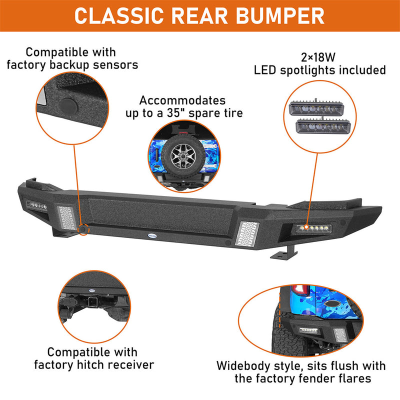Load image into Gallery viewer, Steel Rear Bumper for 2021-2026 Ford Bronco b8941s 7