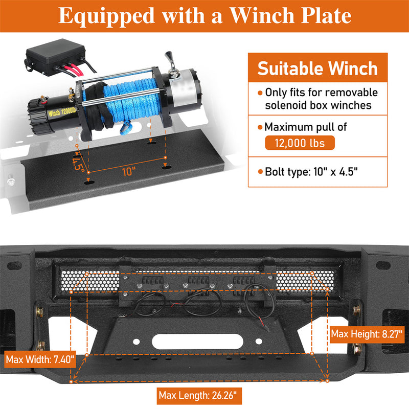 Load image into Gallery viewer, Hooke Road Stubby Front Bumper for 2022-2026 Toyota Tundra b5102 4