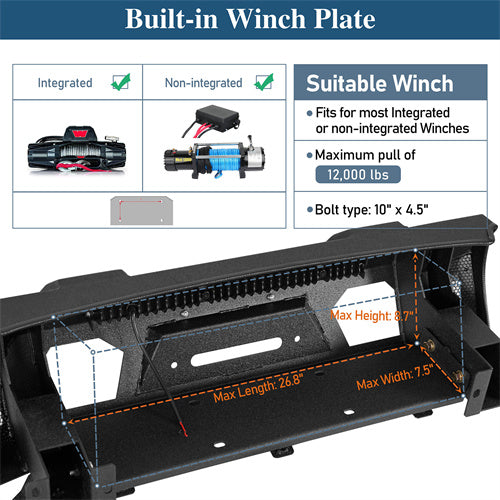 Load image into Gallery viewer, Stubby Front Bumper for 2014-2024 Toyota 4Runner, Excluding Limited & Nightshade Hooke Road b9819s 15