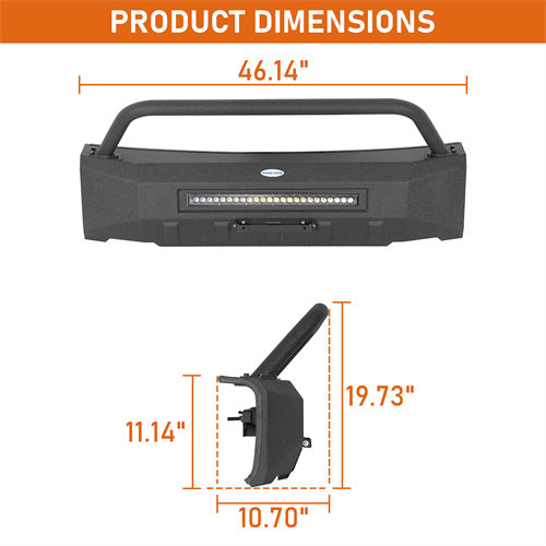 Load image into Gallery viewer, 2015-2017 Ford F-150 Stubby Front Bumper w/ License Plate Mount Hooke Road b8290 5