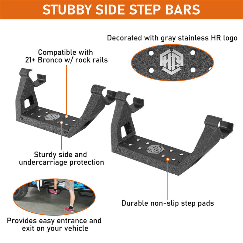 Load image into Gallery viewer, Stubby Side Step for 2021-2026 Ford Bronco & Bronco Raptor Hooke Road b8959s 7