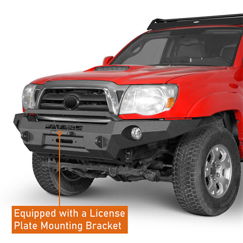 Load image into Gallery viewer, Full Width Front Bumper Replacement Aftermarket Bumper Off Road Parts For 2005-2011 Toyota Tacoma - Hooke Road b4031s 11