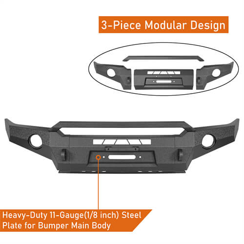 Load image into Gallery viewer, Full Width Front Bumper Replacement Aftermarket Bumper Off Road Parts For 2005-2011 Toyota Tacoma - Hooke Road b4031s 14