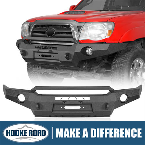 Load image into Gallery viewer, Full Width Front Bumper Replacement Aftermarket Bumper Off Road Parts For 2005-2011 Toyota Tacoma - Hooke Road b4031s 1