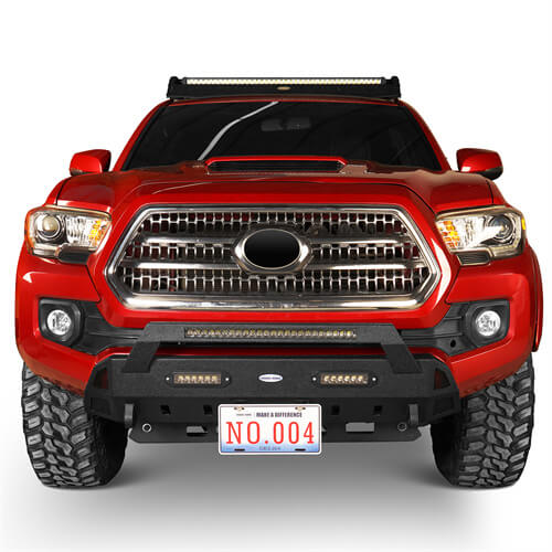 Load image into Gallery viewer, HookeRoad Tacoma Front Bumper Stubby Bumper for 2016-2023 Toyota Tacoma 3rd Gen b4203s 7
