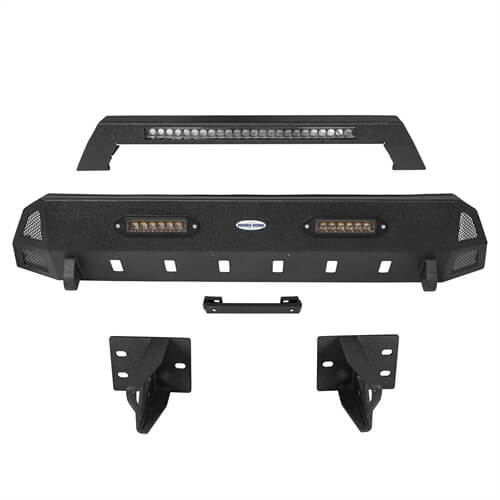 Load image into Gallery viewer, HookeRoad Tacoma Front Bumper Stubby Bumper for 2016-2023 Toyota Tacoma 3rd Gen b4203s 12