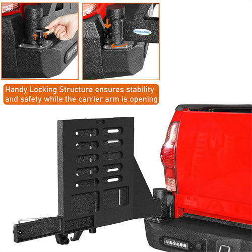 Load image into Gallery viewer, 2005-2015 Toyota Tacoma Rear Bumper w/Swing Arms & Tire Carrier & Jerry Can Holder 4x4 Truck Parts - Hooke Road b4036s 13