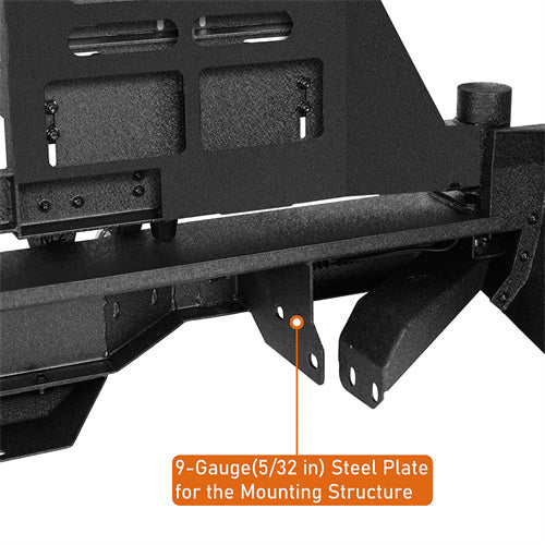 Load image into Gallery viewer, 2005-2015 Toyota Tacoma Rear Bumper w/Swing Arms & Tire Carrier & Jerry Can Holder 4x4 Truck Parts - Hooke Road b4036s 15