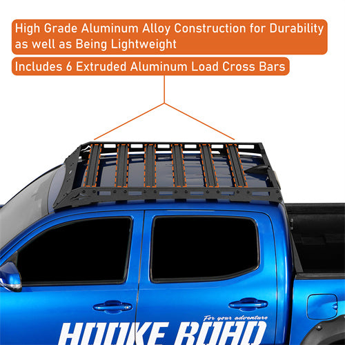 Load image into Gallery viewer, Hooke Road Overland Tacoma Roof Rack Cross Bars for 2005-2023 Toyota Tacoma Double Cab b4222s 11