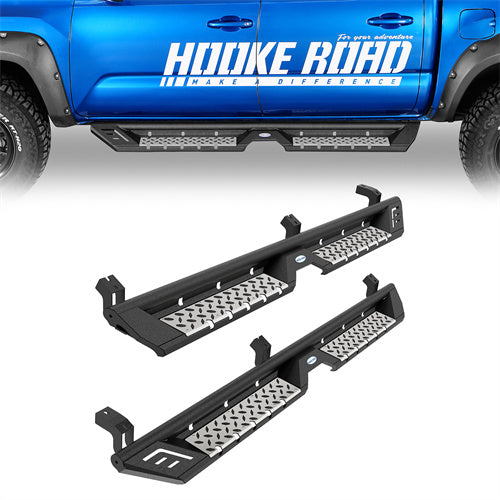 Load image into Gallery viewer, Hooke Road Tacoma Side Steps Bars Running Boards for 2005-2023 Toyota Tacoma Double Cab b4225 1